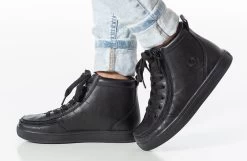 Black To The Floor Leather BILLY Classic Lace Highs -Footwear Store BK21300 002 studio standing 1 940x614 49060b09 0603 41b2 b49e aeadc78cf287