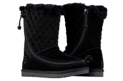 New Arrival 23 FINAL SALE - Black BILLY Cozy Quilt Lux Boots