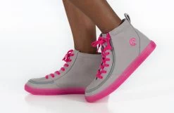 FINAL SALE - Grey/Pink BILLY Classic Lace High Tops -Footwear Store BK22100 050 studio standing 1 940x614 49e80424 7aa1 4143 b49c 783380d2d37d