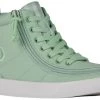FINAL SALE - Green Gingham BILLY Classic Lace High Tops
