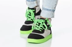 FINAL SALE - Black/Green BILLY Street Short Wrap High Tops -Footwear Store BK22111 002 studio standing 2 940x614 b730aed4 b685 470c a5f6 d844789f0c78