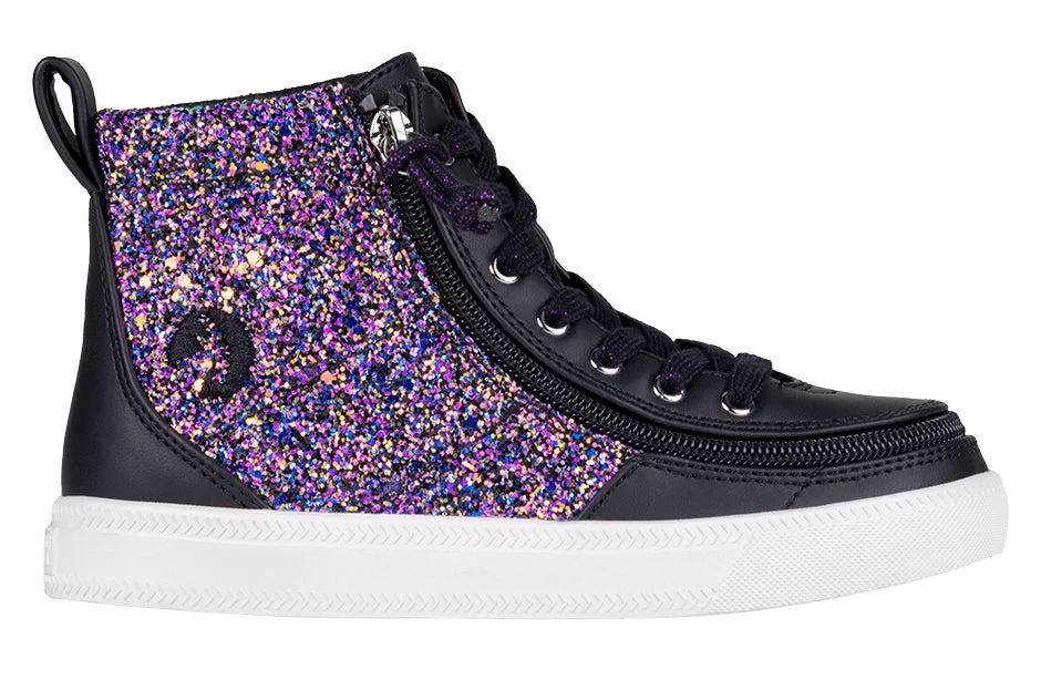 Black Fuchsia Glitz BILLY Classic Lace High Tops 4 Black Fuchsia Glitz BILLY Classic Lace High Tops - Image 2