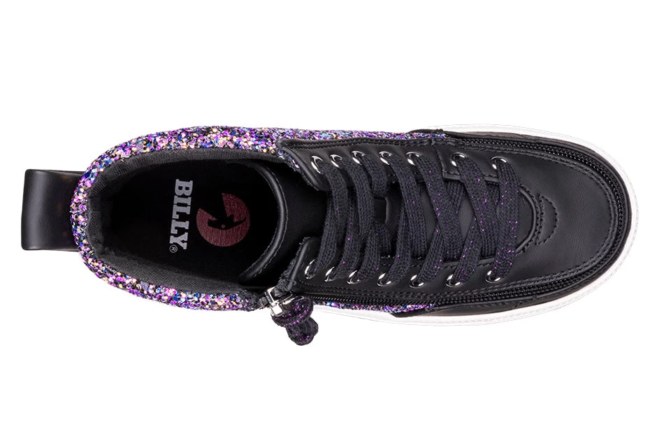 Black Fuchsia Glitz BILLY Classic Lace High Tops 6 Black Fuchsia Glitz BILLY Classic Lace High Tops - Image 4