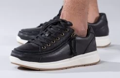 Men's Black Leather BILLY Comfort Lows -Footwear Store BM20100 001 studio standing 2 940x614 22675b98 5ca5 402f b103 33750f0e4bb9