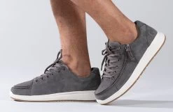 Men's Grey Suede BILLY Comfort Lows -Footwear Store BM20101 030 studio standing 1 940x614 74627bfa 4a7a 41b2 860d df49f4804801