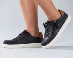 FINAL SALE - Women's Black (Brown Mustache) BILLY Low Sneakers -Footwear Store BW20007 002 Studio1 880x704 1
