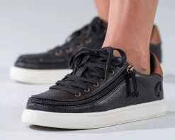 FINAL SALE - Women's Black (Brown Mustache) BILLY Low Sneakers -Footwear Store BW20007 002 Studio3 880x704 1