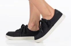 FINAL SALE - Women's Black Canvas BILLY Sneaker Low Tops -Footwear Store BW22128 002 studio standing 1 940x614 0d53e675 de8d 4ce3 82f9 6ffb6c9426f5