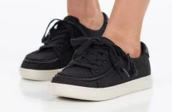 FINAL SALE - Women's Black Canvas BILLY Sneaker Low Tops -Footwear Store BW22128 002 studio standing 2 940x614 bae78104 500f 4ea7 9e59 aa7319e02841