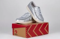 FINAL SALE - Women's Silver Grey Metallic BILLY Sneaker Low Tops -Footwear Store BW22128 050 studio 3 940x614 792a13aa 2069 418d a0b4 803545aeb689