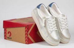 FINAL SALE - Women's White (Navy Mustache) BILLY Sneakers -Footwear Store BW22128 101 studio 2 940x614 a13b39ce f51a 407f a43a ee8e1ced2a8d