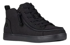 FINAL SALE - Women's Black To The Floor BILLY Sneaker Lace Mid Tops
