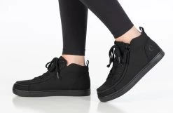 FINAL SALE - Women's Black To The Floor BILLY Sneaker Lace Mid Tops -Footwear Store BW22135 003 studio standing 1 940x614 72828835 5f55 4729 844e 6e002d38e122