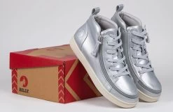 FINAL SALE - Women's Silver Grey Metallic BILLY Sneaker Lace Mid Tops -Footwear Store BW22135 040 studio 2 940x614 fad64a64 3d0d 4870 8874 4296becb9d59