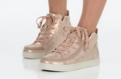 FINAL SALE - Women's Rose Gold BILLY Sneaker Lace Mid Tops -Footwear Store BW22135 680 studio standing 2 940x614 13d74b55 0ea3 4179 b442 e5a47fe19c23