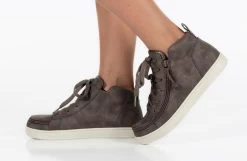FINAL SALE - Women's Espresso BILLY Sneaker Lace Mid Tops -Footwear Store BW22335 250 studio standing 1 940x614 233d5c64 4293 4650 9ddd 2db0128c6a4a