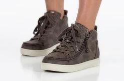 FINAL SALE - Women's Espresso BILLY Sneaker Lace Mid Tops -Footwear Store BW22335 250 studio standing 2 940x614 d25a8444 283e 4b42 845a e2cead36bb9c