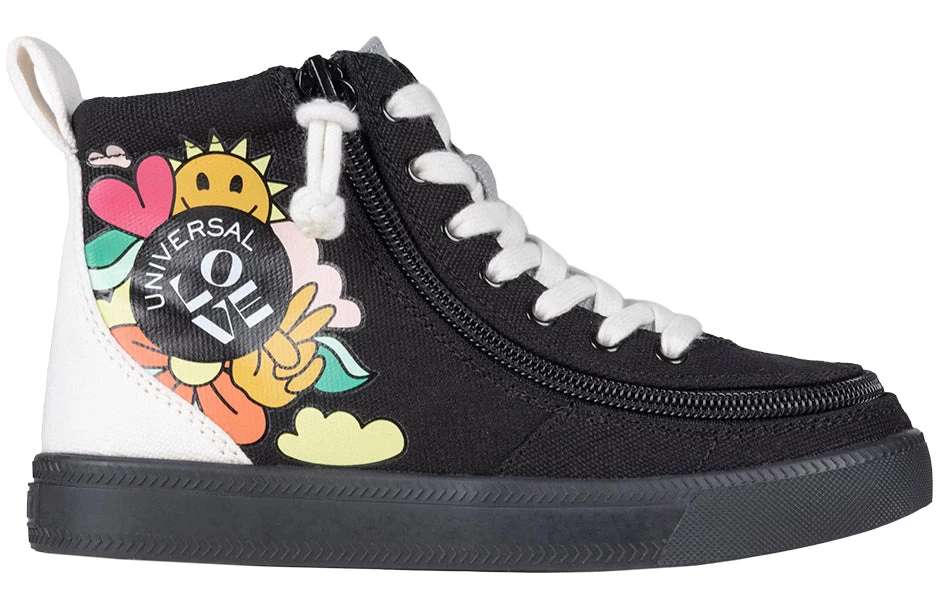 UNI Love Black Multi BILLY Classic Lace High Tops 4 UNI Love Black Multi BILLY Classic Lace High Tops - Image 2