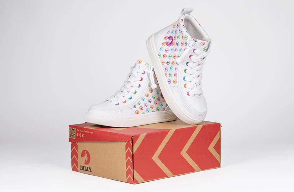 Rainbow Polka BILLY Classic Lace High Tops 11 Rainbow Polka BILLY Classic Lace High Tops - Image 9