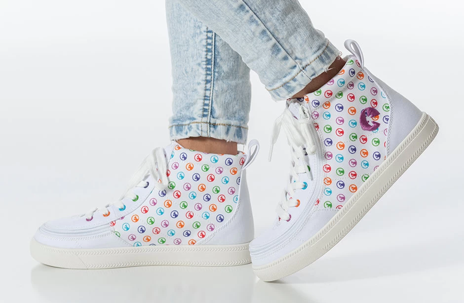 Rainbow Polka BILLY Classic Lace High Tops 12 Rainbow Polka BILLY Classic Lace High Tops - Image 10