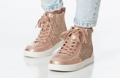 Rose Gold Daisy BILLY Classic Lace High Tops -Footwear Store bk23100 680 studio standing 2 940x614 52634049058 o